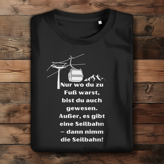 Damen Premium Bio T-Shirt Seilbahn