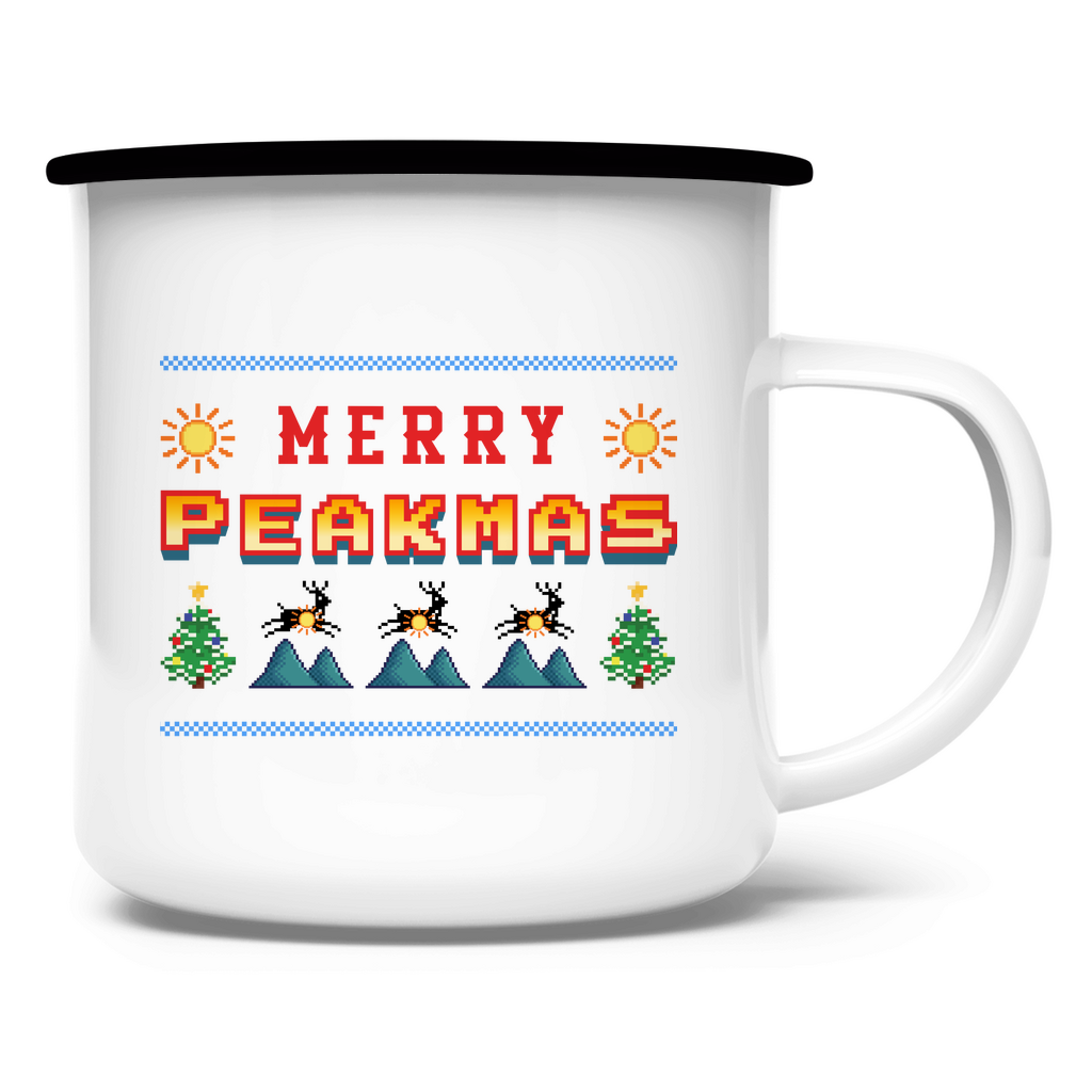 Emaille Tasse Merry Peakmas