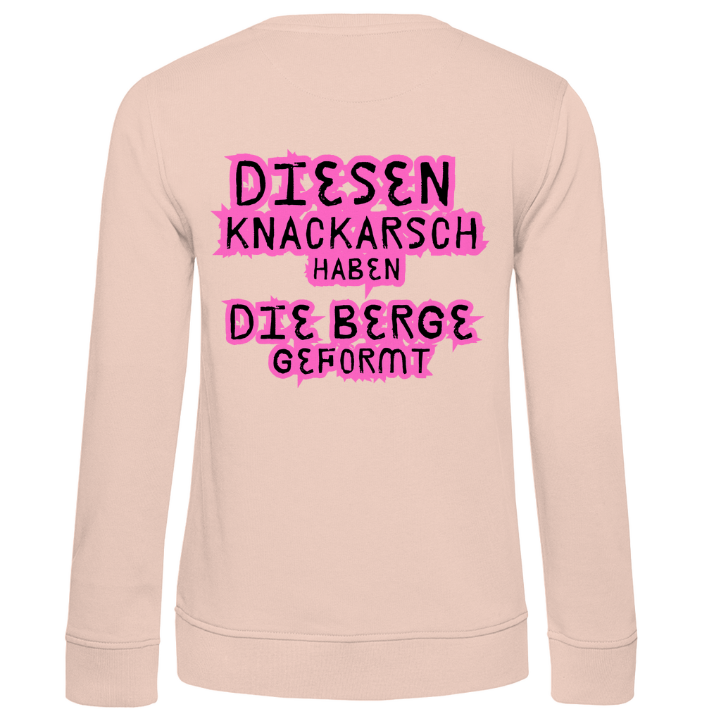 Damen Premium Bio Sweatshirt Knackarsch Backprint