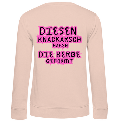 Damen Premium Bio Sweatshirt Knackarsch Backprint