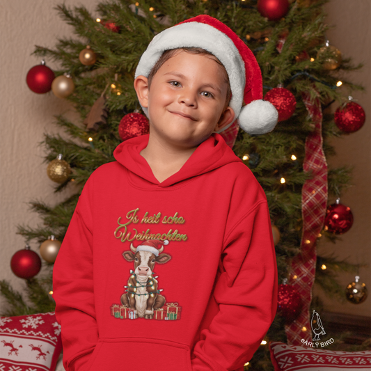 Kids Basic Hoodie Is heit scho Weihnachten